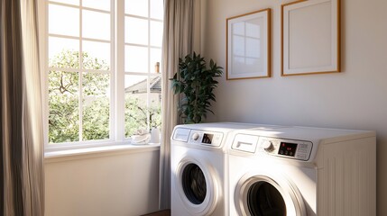 Laundry Room Interior.