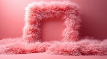 3D render of a rhombus inside a fluffy cloud, isolated in a square frame, modern abstract design for minimalist wallpaper.