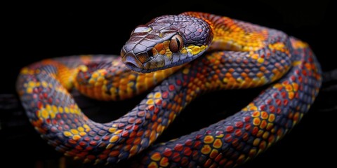Fototapeta premium De Kay's snake: A small non-venomous colubrid species