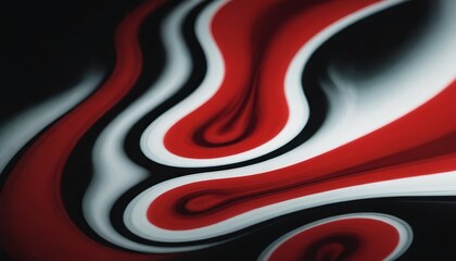 Abstract red, white, and black swirl pattern.