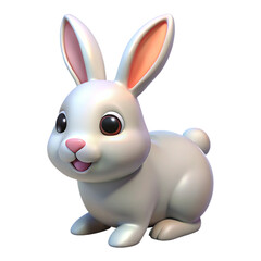 Obraz premium Rabbit 3d cartoon style illustration
