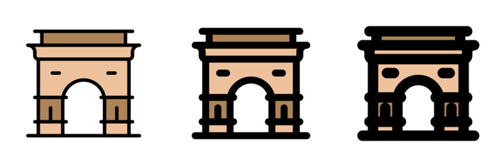 Editable gate, city, town, tunnel vector icon. Landmark, monument, building, architecture. Part of a big icon set family. Perfect for web and app interfaces, presentations, infographics, etc