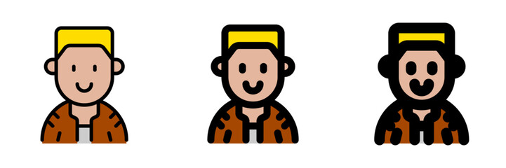 Editable person with army buzz flattop haircut avatar vector icon. User, profile, identity, persona. Part of a big icon set family. Perfect for web and app interfaces, presentations, infographics, etc