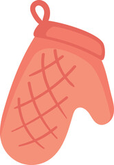 Oven mitten cartoon icon. Cooking soft glove
