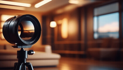 Obraz premium shot of a projector lens