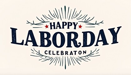 Obraz premium Modern Labor Day celebration concept with bold typography and subtle decorative elements.