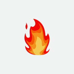 Vector illustration of fire icon, flame symbol, icon vector illustration