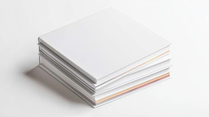 Colorful Journaling Essentials - Detailed Shot of Colored Pencils, Eraser, and Notebook on White Background in 8K Resolution, generative AI