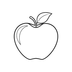 Fresh Apple Line Art icon Versatile Vector Elements