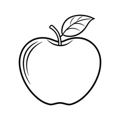 Line Icon of Fresh Apple Fruit. A Modern Graphic Element