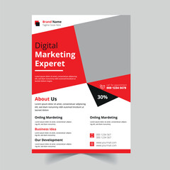 digital marketing flyer design template