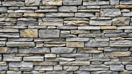 Obraz premium Close-up shot of a textured gray stone wall, perfect for backgrounds and design elements