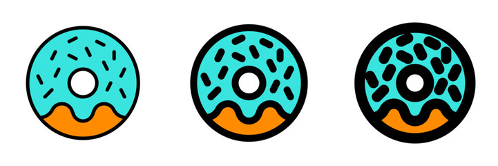 Editable donut, doughnut vector icon. Bakery, cooking, food. Part of a big icon set family. Perfect for web and app interfaces, presentations, infographics, etc
