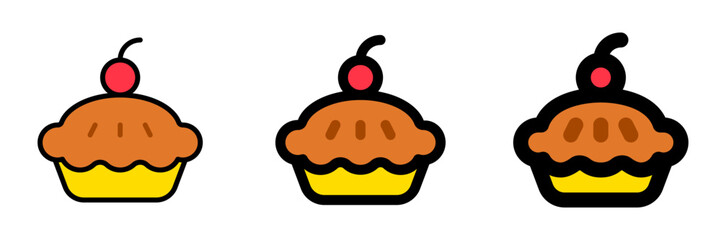 Editable apple pie vector icon. Bakery, cooking, food. Part of a big icon set family. Perfect for web and app interfaces, presentations, infographics, etc