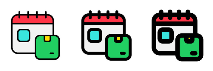 Editable package delivery schedule vector icon. Shipping, delivery, e-commerce, logistics. Part of a big icon set family. Perfect for web and app interfaces, presentations, infographics, etc