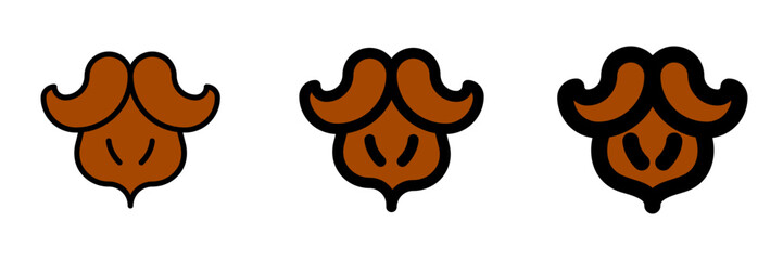 Editable beard and mustache vector icon. Barbershop, lifestyle, grooming. Part of a big icon set family. Perfect for web and app interfaces, presentations, infographics, etc