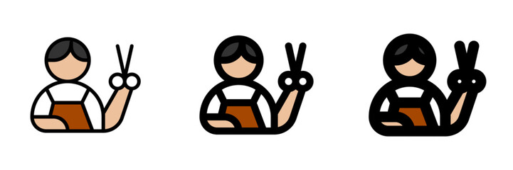 Editable barber, hairdresser vector icon. Barbershop, lifestyle, grooming. Part of a big icon set family. Perfect for web and app interfaces, presentations, infographics, etc