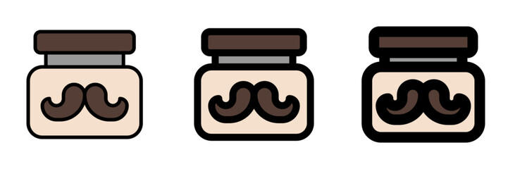 Editable mustache cream vector icon. Barbershop, lifestyle, grooming. Part of a big icon set family. Perfect for web and app interfaces, presentations, infographics, etc