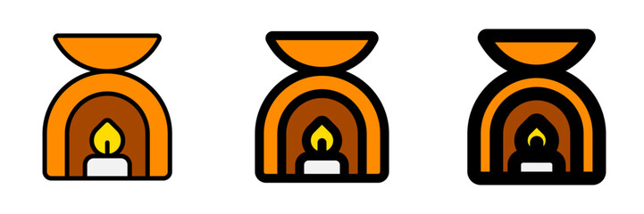 Editable incense burner vector icon. Wellness, spa, relaxation. Part of a big icon set family. Perfect for web and app interfaces, presentations, infographics, etc