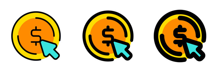 Editable pay per click vector icon. SEO, marketing, business. Part of a big icon set family. Perfect for web and app interfaces, presentations, infographics, etc