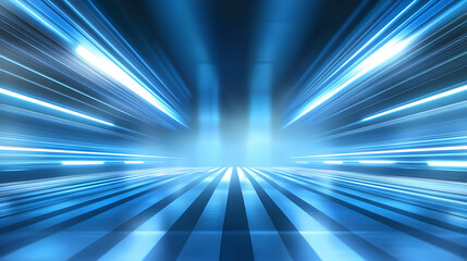 Abstract Blue Light Streaks Background