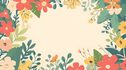 frame with flowers
