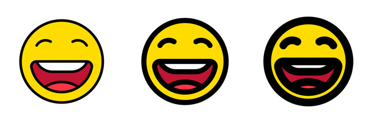 Editable happy smile expression emoticon vector icon. Part of a big icon set family. Part of a big icon set family. Perfect for web and app interfaces, presentations, infographics, etc