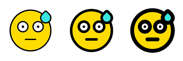 Editable confused, shocked, surprised emoticon vector icon. Part of a big icon set family. Part of a big icon set family. Perfect for web and app interfaces, presentations, infographics, etc