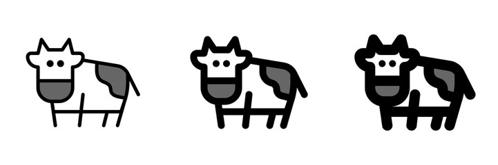 Editable cow, cattle, bull vector icon. Animal, farm, livestock. Part of a big icon set family. Perfect for web and app interfaces, presentations, infographics, etc