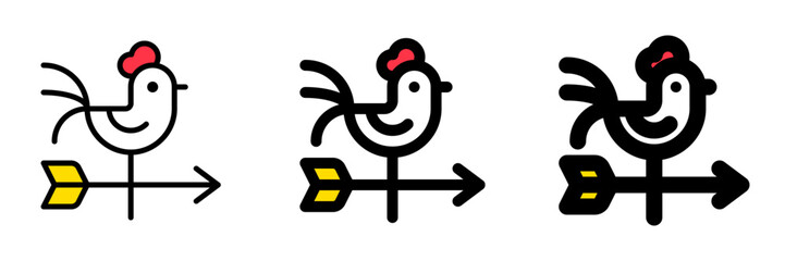 Editable weather vane vector icon. Farm, building, structure. Part of a big icon set family. Perfect for web and app interfaces, presentations, infographics, etc