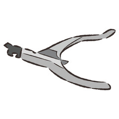 ペット用爪切りの手描きイラスト