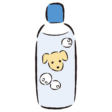 recommend clip art: 犬用シャンプーの手描きイラスト
