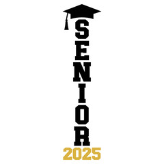 Senior 2025 Design, Graduation T-Shirt Design, Senior 2025 Illustration