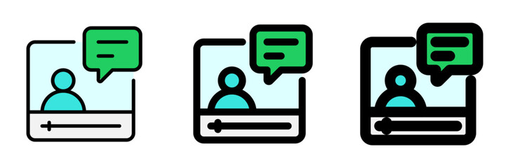 Editable video tutorial, online course vector icon. Online learning, course, tutorial. Part of a big icon set family. Perfect for web and app interfaces, presentations, infographics, etc