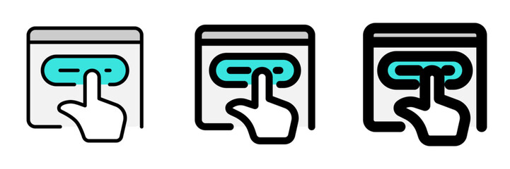 Editable press button vector icon. Part of a big icon set family. Perfect for web and app interfaces, presentations, infographics, etc