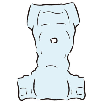 recommend clip art: 犬用おむつの手描きイラスト