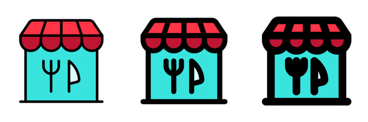 Editable restaurant building vector icon. Part of a big icon set family. Perfect for web and app interfaces, presentations, infographics, etc