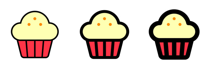 Editable cupcake, muffin vector icon. Food, restaurant. Part of a big icon set family. Perfect for web and app interfaces, presentations, infographics, etc