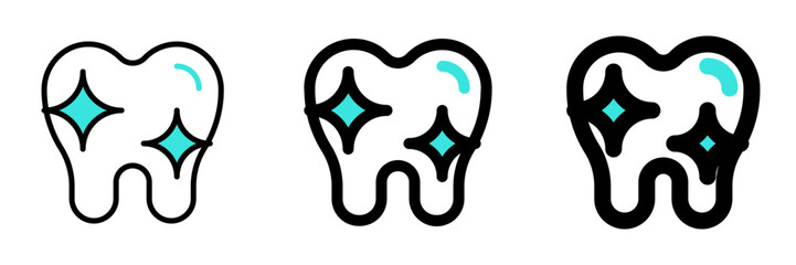 Editable healthy clean tooth vector icon. Dentistry, healthcare, medical. Part of a big icon set family. Perfect for web and app interfaces, presentations, infographics, etc