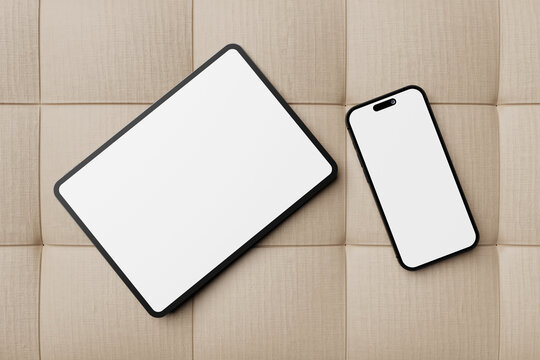 Top View iPhone and iPad Mockup for showcasing your design to clients