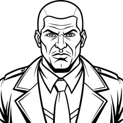 professional bodyguard silhouette illustrations