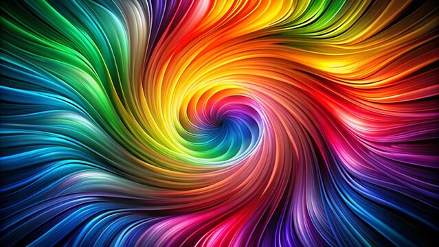 Colorful swirl design with multiple vibrant centers on a black background