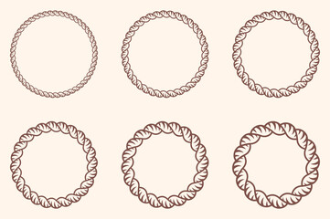 Obraz premium Circle rope icon on white background
