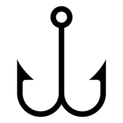 Fishing hook icon isolated on white background