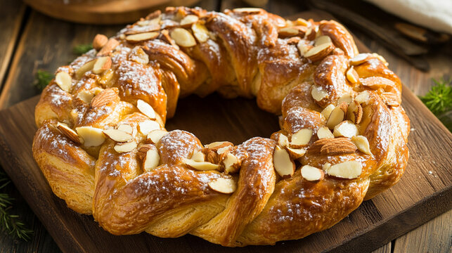 Danish kringle with almond filling.