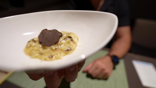 Plato Gourmet de Risotto con Trufa Negra