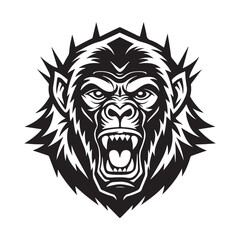 Best Apes Silhouette Vector Illustrations for Print & Web.