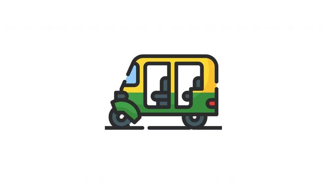 Animated rickshaw icon