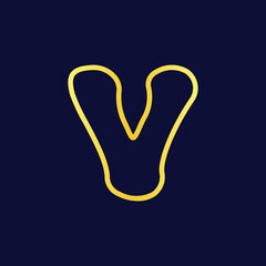 Creative Abstract V Letter Design