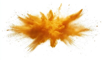 An explosion of orange powder.